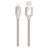 GreyLime Flettet USB-A til Lightning-kabel 2 meter - Beige