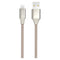 GreyLime Flettet USB-A til Lightning-kabel 2 meter - Beige