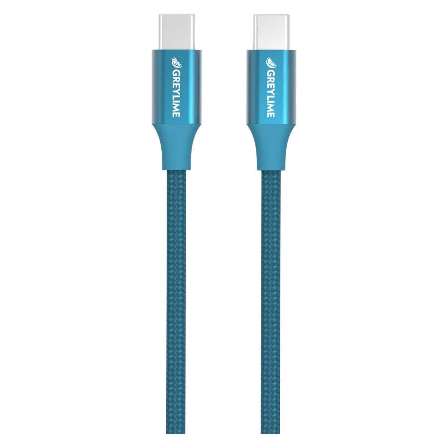 GreyLime 60W Flettet USB-C til USB-C-kabel 2 meter - Blå
