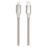 GreyLime 18W Flettet USB-C til Lightning-kabel 2 meter - Beige