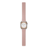Apple Watch (42/44/SE/45/46/49mm) Epico Magnetisk Silikone Urrem - Lyserød / Grå