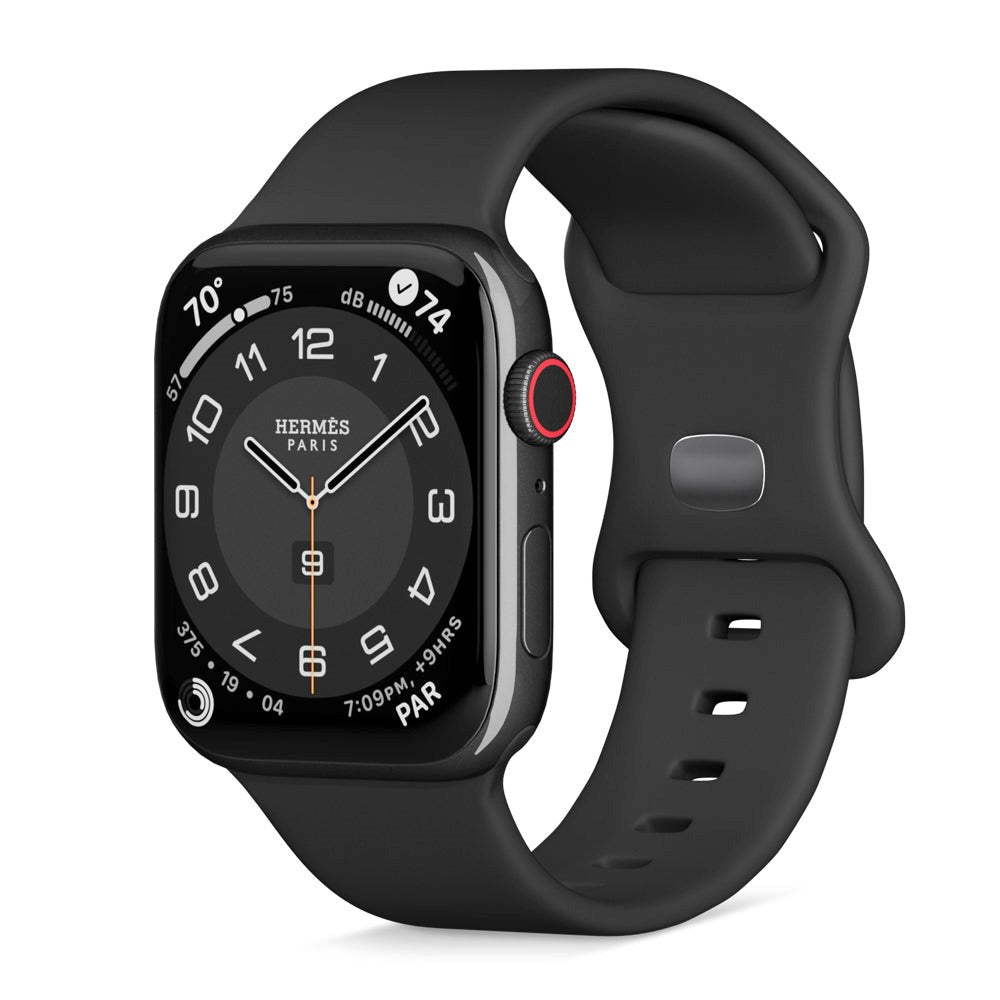 Apple Watch (38/40/SE/41/42 mm) Epico silikonklokkerem - svart