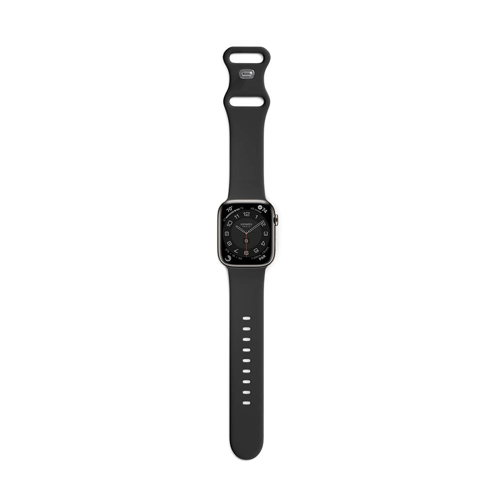 Apple Watch (38/40/SE/41/42 mm) Epico silikonklokkerem - svart