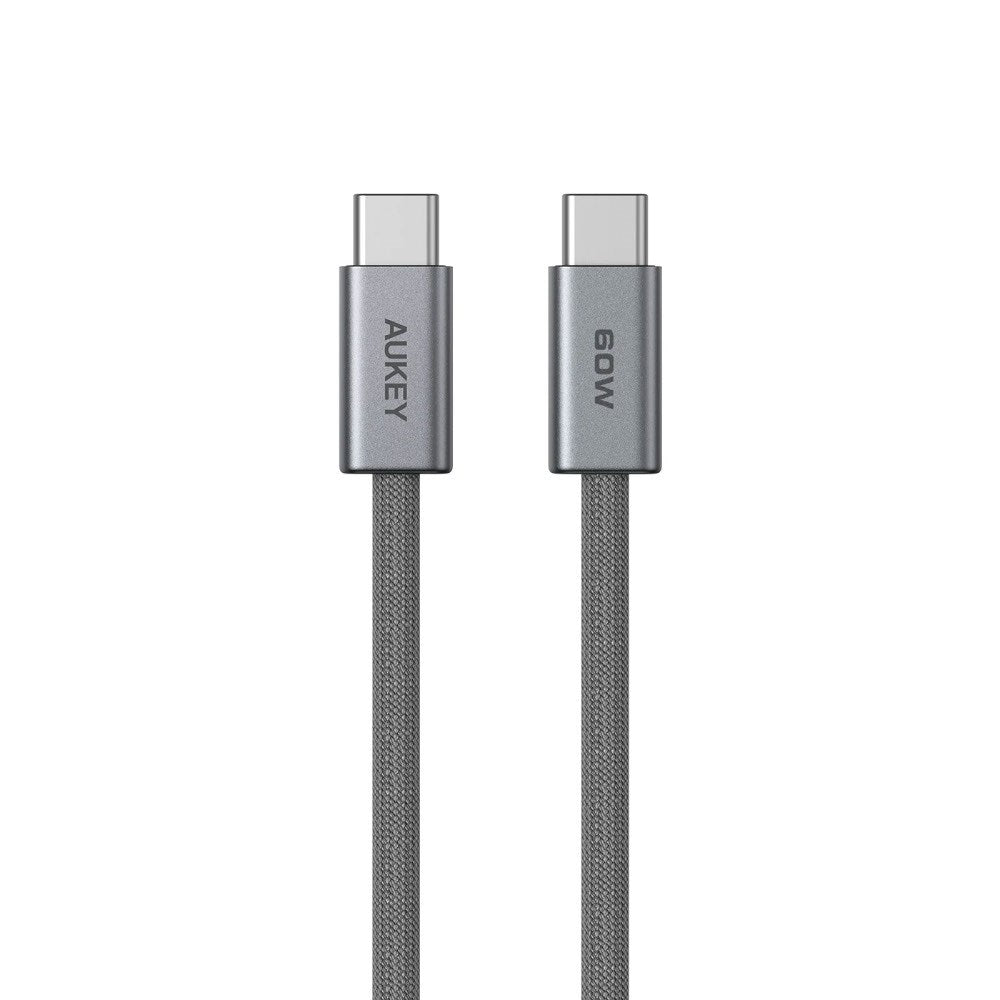 Aukey CB-DCC061 - USB-C til USB-C Kabel - 60W - 1m - Grå