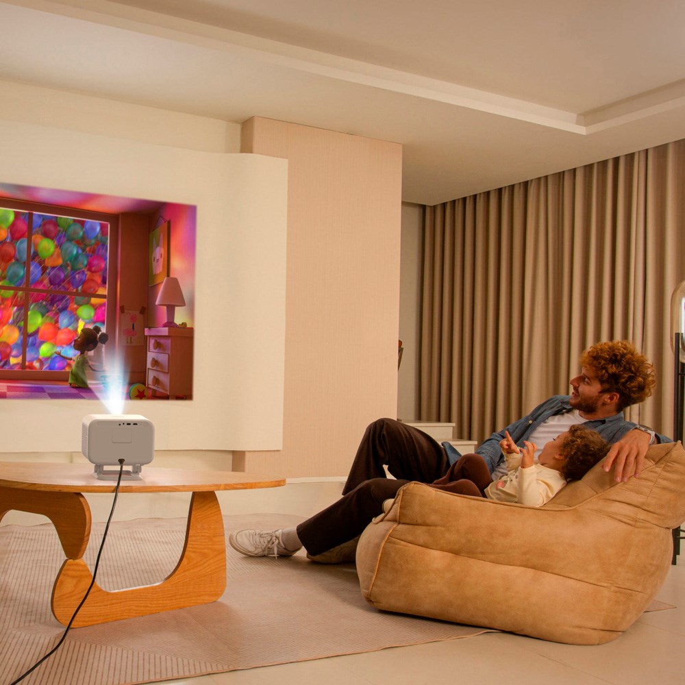 Yaber L2 Plus Full Bærbar Projektor - Beige