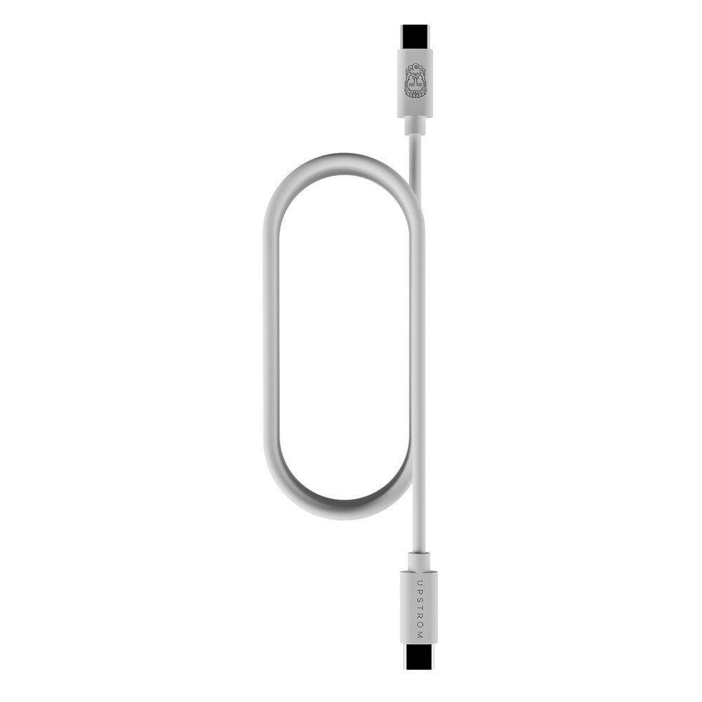 Upström Sirkulær USB-C til USB-C-kabel 100W - 2,5m - Hvit