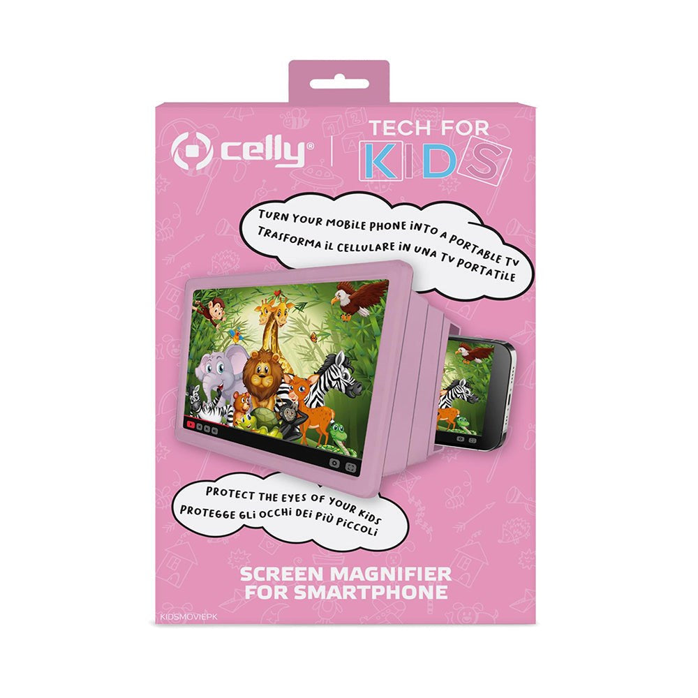 Celly Kids Smartphone Skjermforstørrelsesglass - Rosa