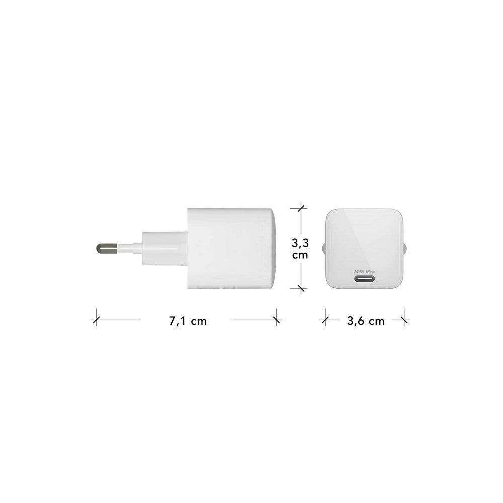 1 x USB-C 30W - dbramante1928 EU Vegglader - Hvit