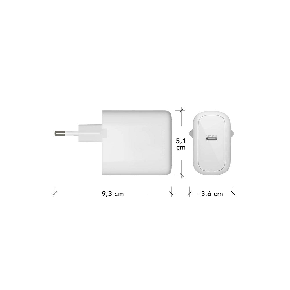 1 x USB-C 45W - dbramante1928 EU Vegglader - Hvit