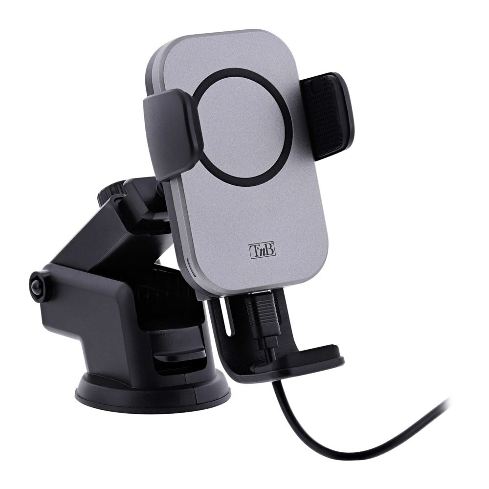 T'NB 3-in-1 Mobilholder til Bil m. Trådløs Opladning - Sort