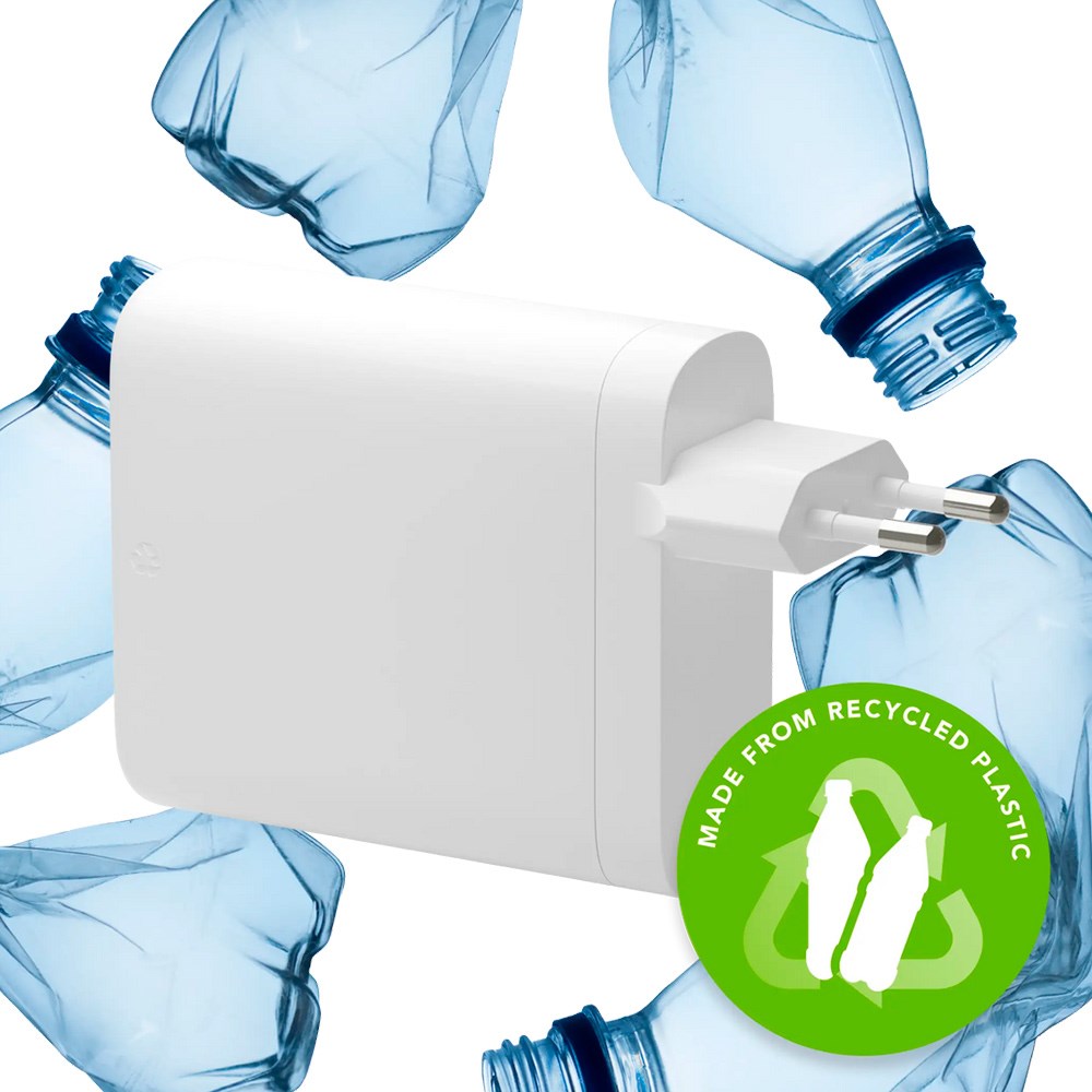 2 x USB-C 65-140W/45-100W/1 x USB-A 18W - dbramante1928 EU Vegglader - Hvit