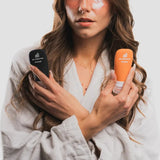 Case&Me Silikone Rejseflaskesæt - Orange / Sort