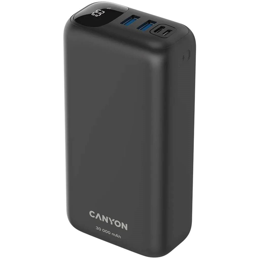 Canyon 20W PowerBank - 30.000 mAh - Sort