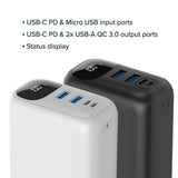 Canyon 20W PowerBank - 30.000 mAh - Hvid