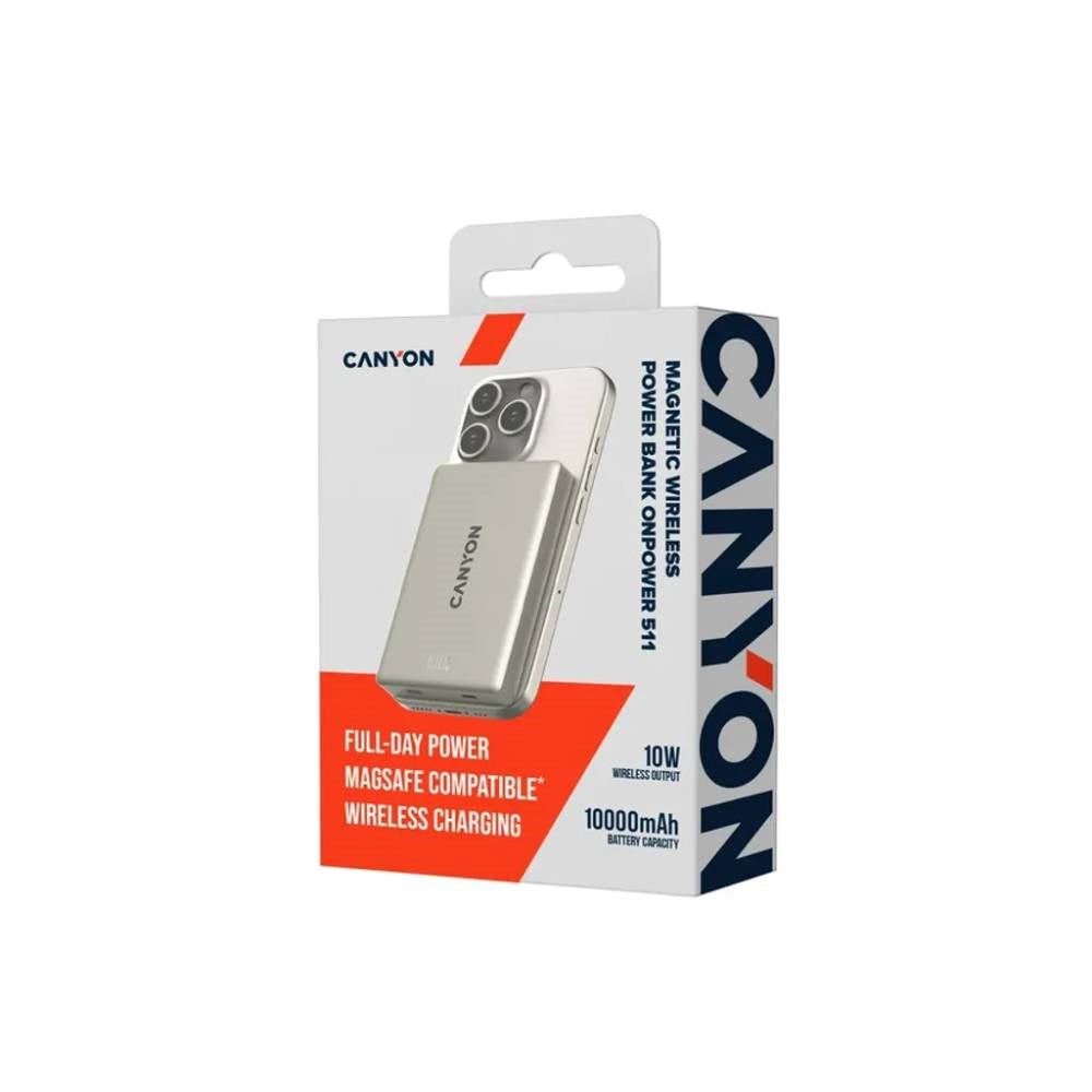 Canyon OnPower 511 PowerBank - 10.000 mAh - MagSafe Kompatibel - Beige