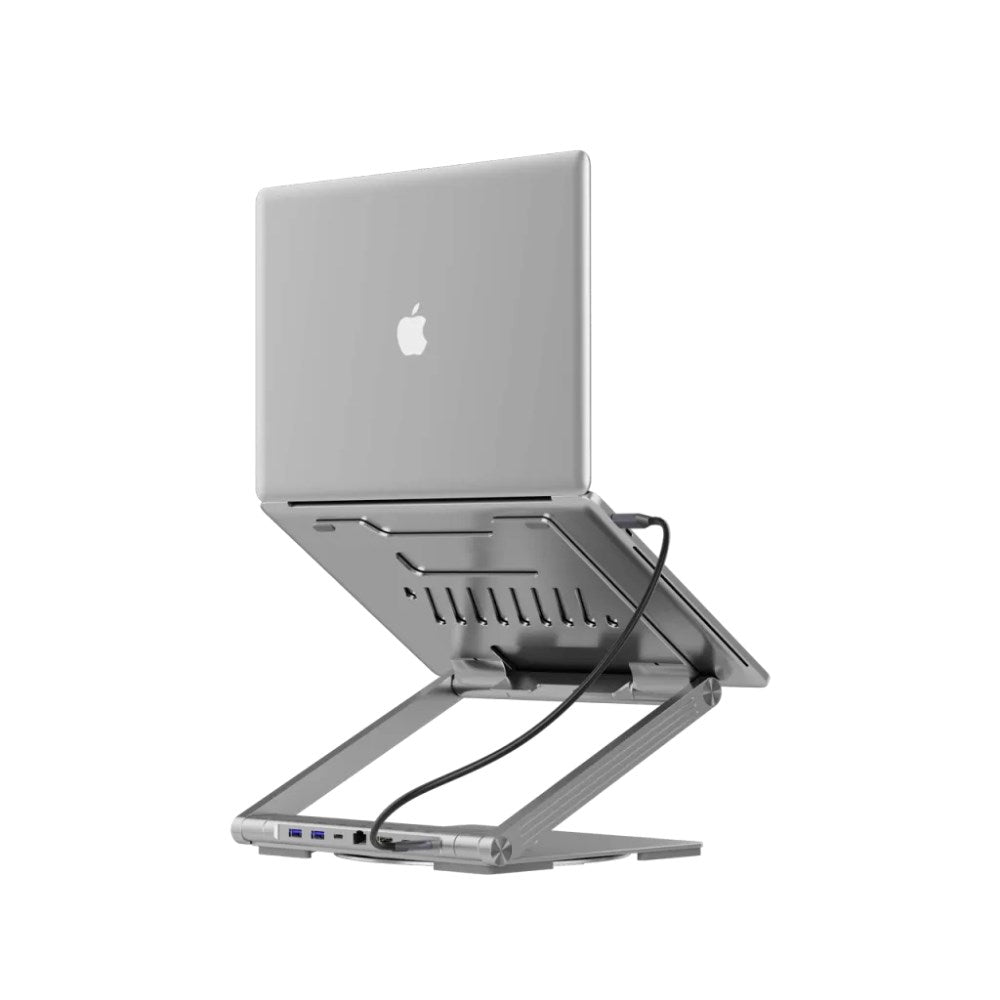Canyon 6-i-1 USB-C Hub & Laptop Stander - Grå