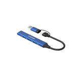 Canyon 4-i-1 USB-A/C Multihub - Blå