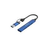 Canyon 4-i-1 USB-A/C Multihub - Blå