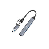 Canyon 4-i-1 USB-A/C Multihub - Grå