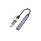 Canyon 4-i-1 USB-A/C Multihub - Grå
