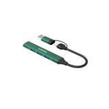 Canyon 4-i-1 USB-A/C Multihub - Grøn