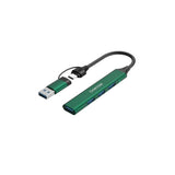 Canyon 4-i-1 USB-A/C Multihub - Grøn