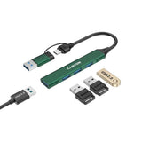Canyon 4-i-1 USB-A/C Multihub - Grøn