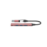 Canyon 4-i-1 USB-A/C Multihub - Lyserød