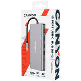 Canyon 13-i-1 USB-C Hub - Grå