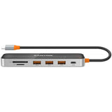Canyon DS13 7-i-1 USB-C Hub - 100W - Grå