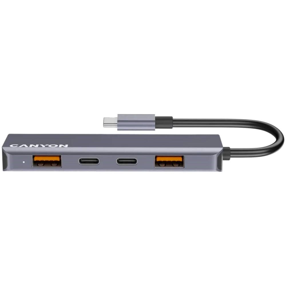 Canyon DS18 5-i-1 USB-C Hub - 100W - Grå