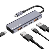 Canyon DS18 5-i-1 USB-C Hub - 100W - Grå