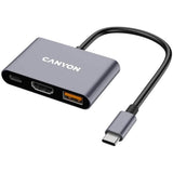 Canyon DS4 3-i-1 USB-C Hub - 100W - Grå