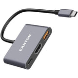 Canyon DS4 3-i-1 USB-C Hub - 100W - Grå
