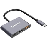 Canyon DS4 3-i-1 USB-C Hub - 100W - Grå