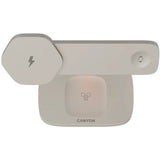 Canyon Hexagon 3-i-1 Trådløs Oplader - 15W - Qi / MagSafe Kompatibel - Beige / Orange