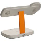 Canyon Hexagon 3-i-1 Trådløs Oplader - 15W - Qi / MagSafe Kompatibel - Beige / Orange