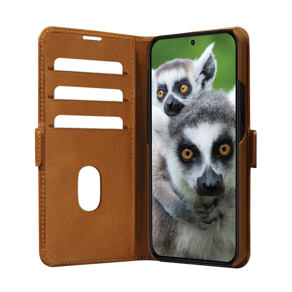 Samsung Galaxy A55 (5G) - dbramante1928 Copenhagen Ægte Læder Flip Cover m. Pung - Tan
