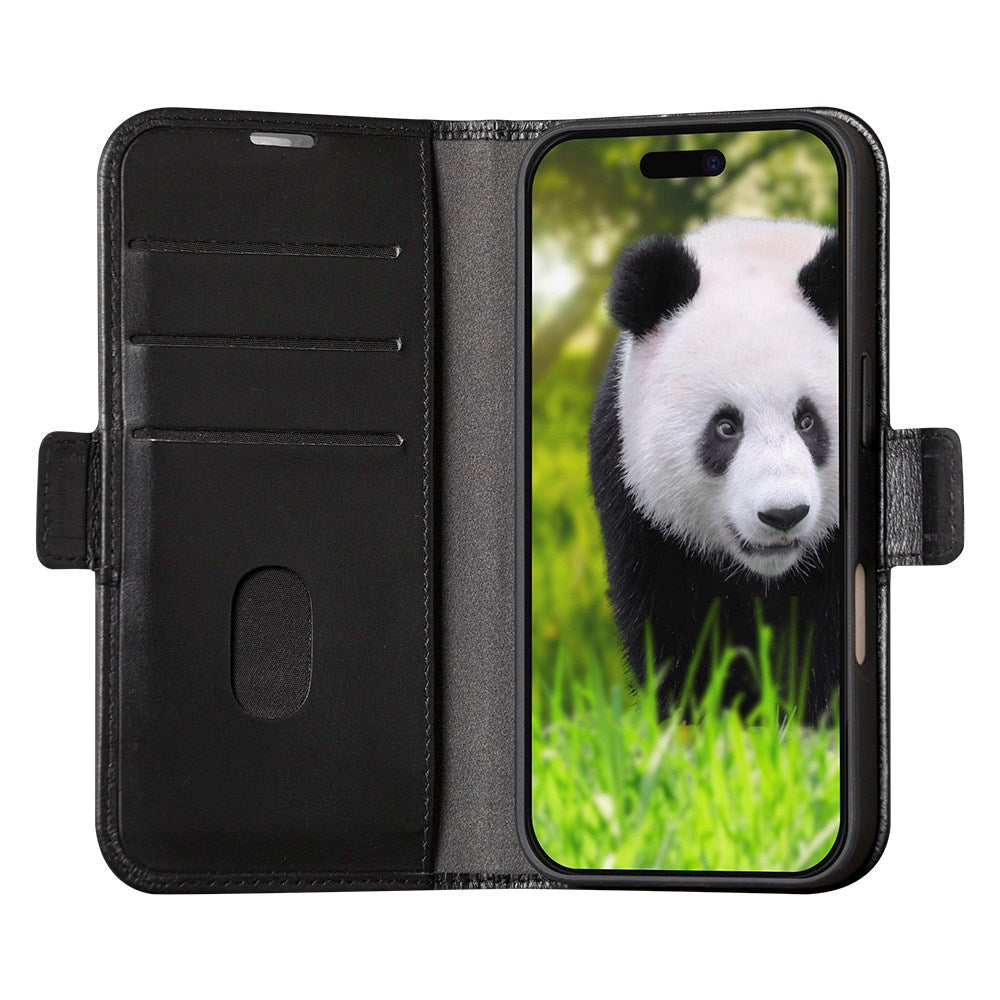 iPhone 16 Pro dbramante1928 Copenhagen Slim Ægte Læder Flip Cover m. Pung - Black