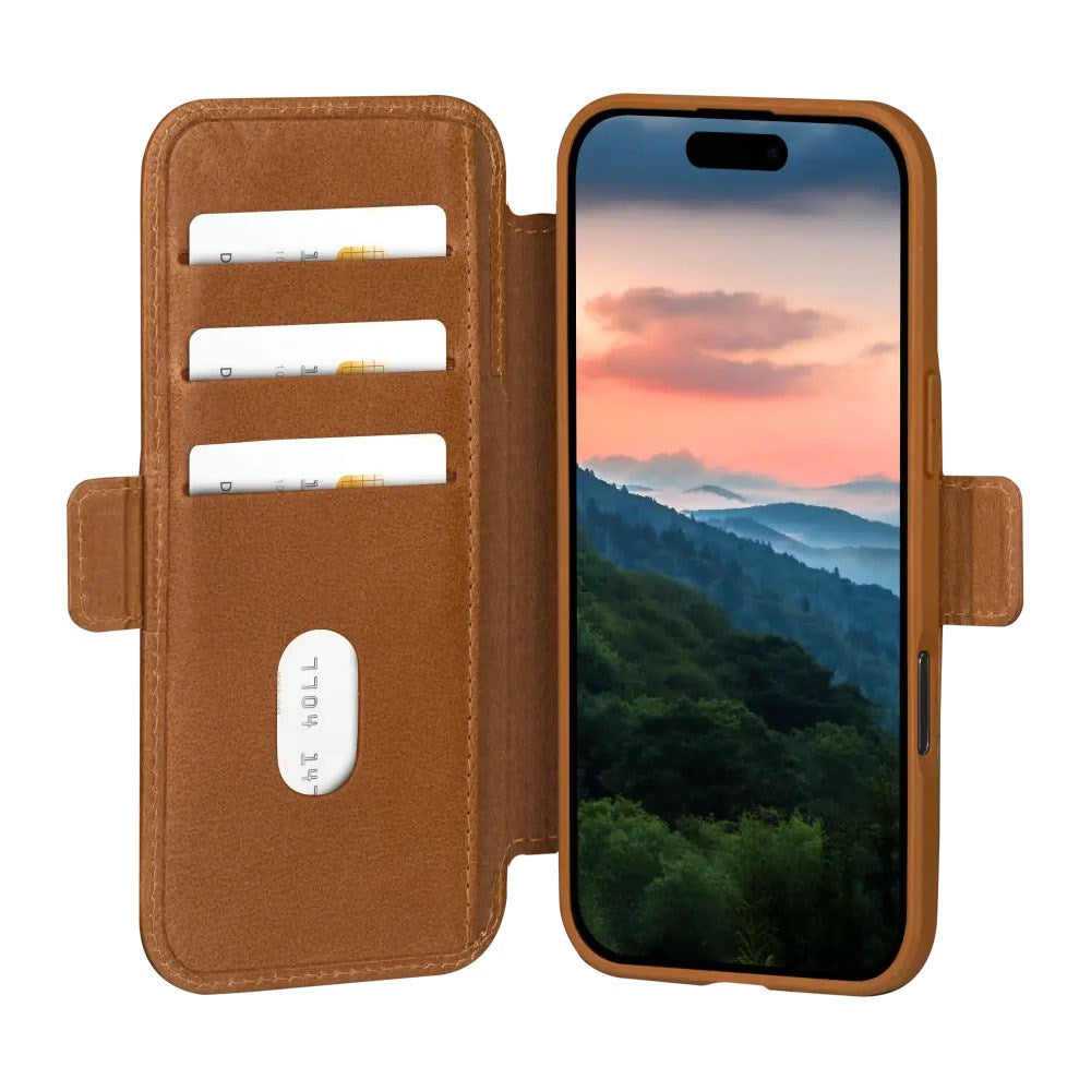 dbramante1928 iPhone 17 Copenhagen Flip Cover m. Ståfunktion - Tan