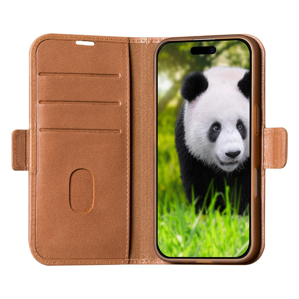 iPhone 16 Pro Max dbramante1928 Copenhagen Slim Flip-deksel i ekte skinn m. Lommebok - Tan