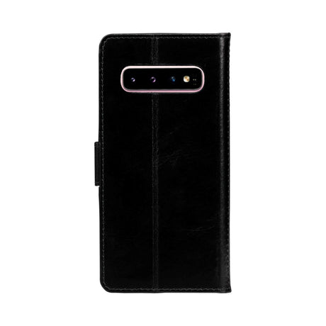 Samsung Galaxy S10 - dbramante1928 Copenhagen Ægte Læder Flip Cover m. Pung - Black