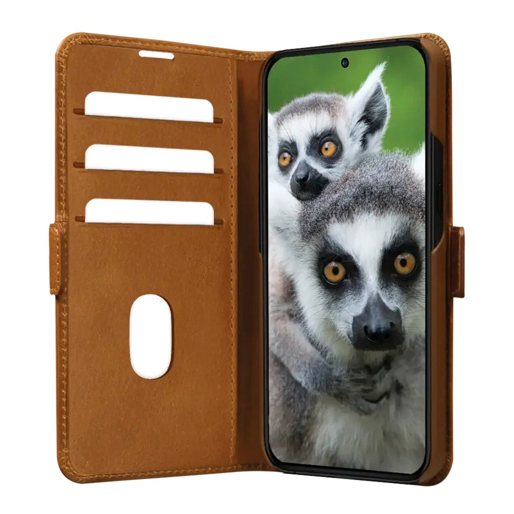 Samsung Galaxy S24 dbramante1928 Copenhagen Slim Leather Flip Cover m. Lommebok - Tan