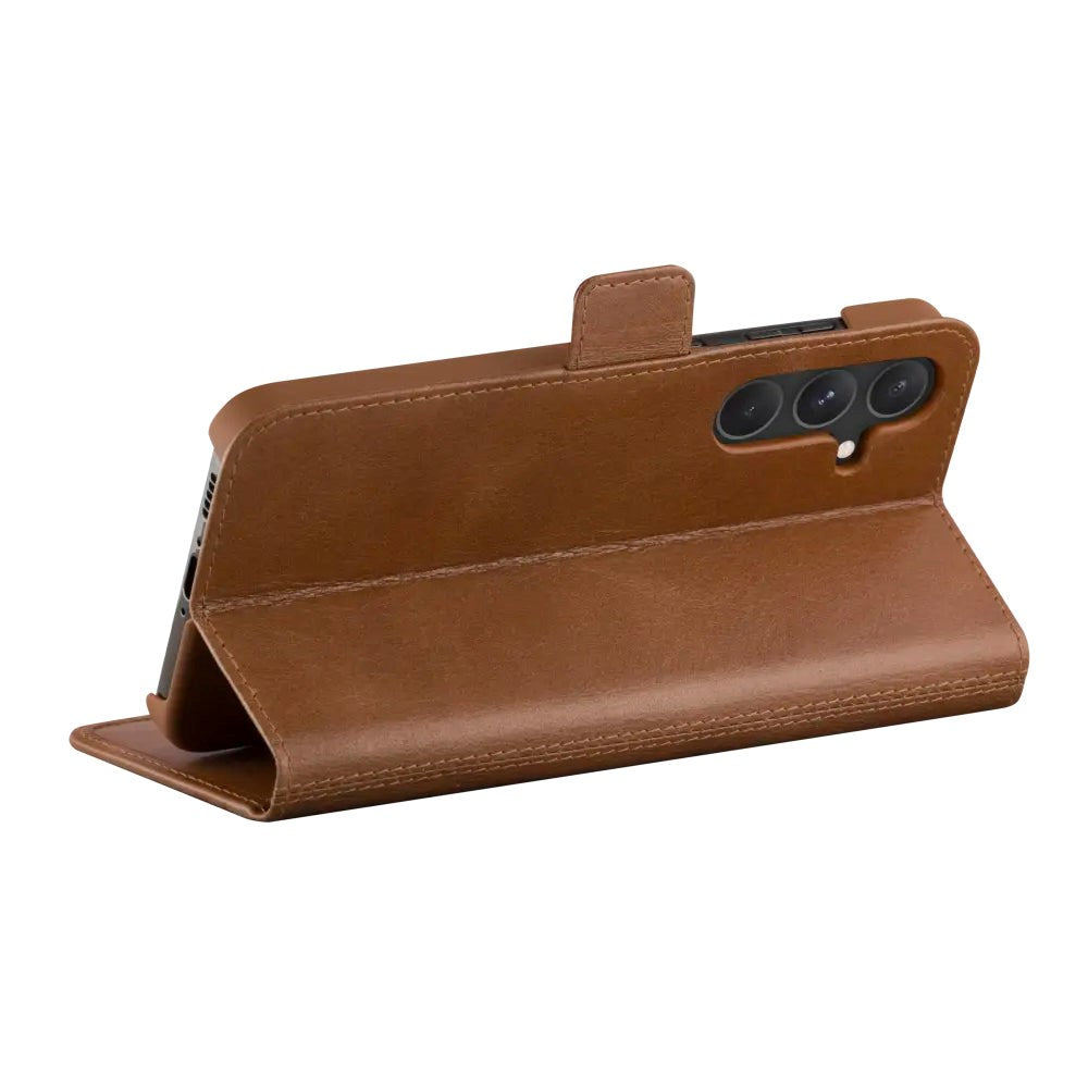 Samsung Galaxy S24 dbramante1928 Copenhagen Slim Leather Flip Cover m. Lommebok - Tan