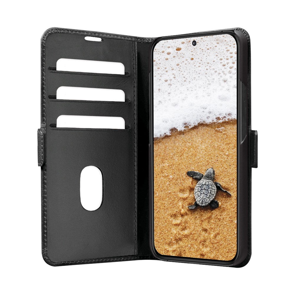 dbramante1928 Copenhagen - Samsung Galaxy S25 - Tynt deksel i ekte skinn m. Lommebok - Svart