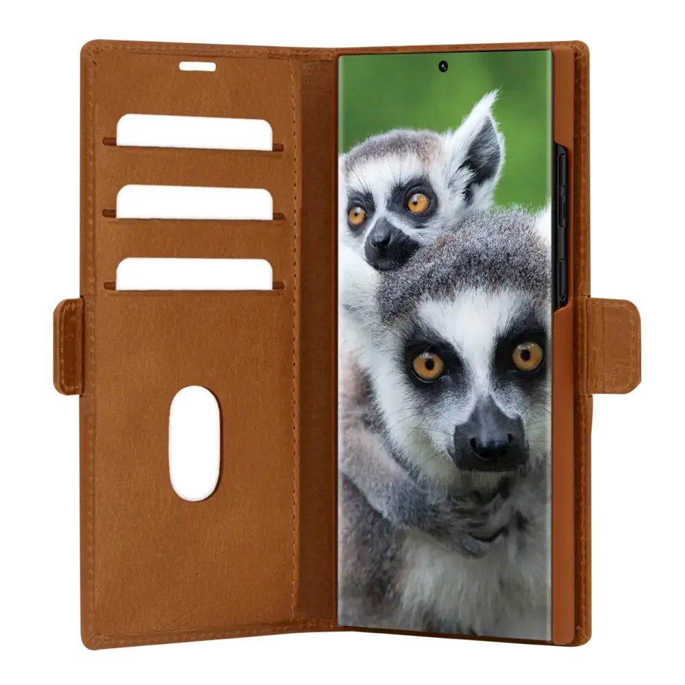 Samsung Galaxy S24 Ultra dbramante1928 Copenhagen Slim Leather Flip Cover m. Lommebok - Tan