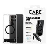 Samsung Galaxy S25 Ultra CARE by PanzerGlass Feature Kickstand Cover -  Qi Kompatibel - Transparent / Black