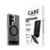 Samsung Galaxy S25 Ultra CARE by PanzerGlass Feature Kickstand Cover -  Qi Kompatibel - Transparent / Black