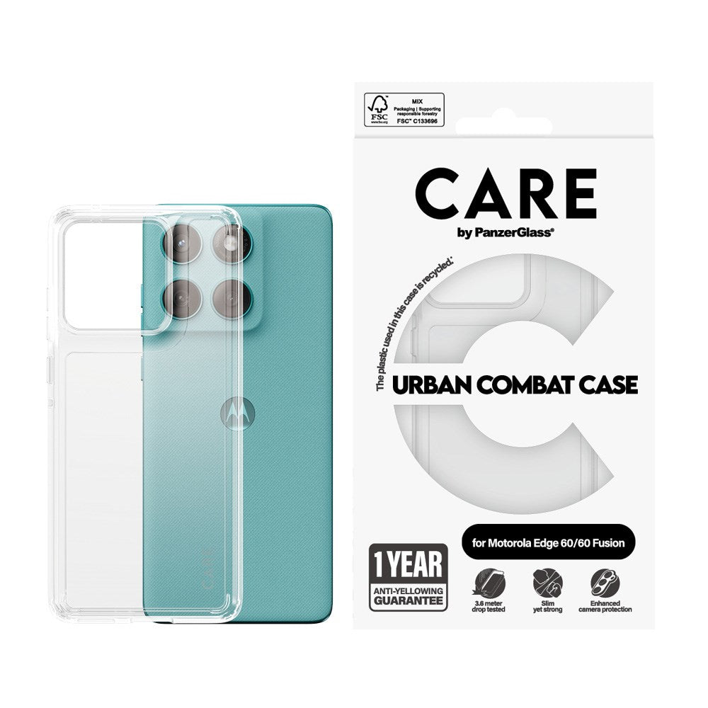Motorola Edge 60 / Edge 60 Fusion - CARE by PanzerGlass FLAGSHIP Urban Combat Cover - Transparent