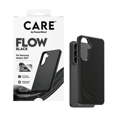 Samsung Galaxy S26+ (Plus) CARE by PanzerGlass Feature Flow Mobil Cover - Qi Kompatibel - Sort